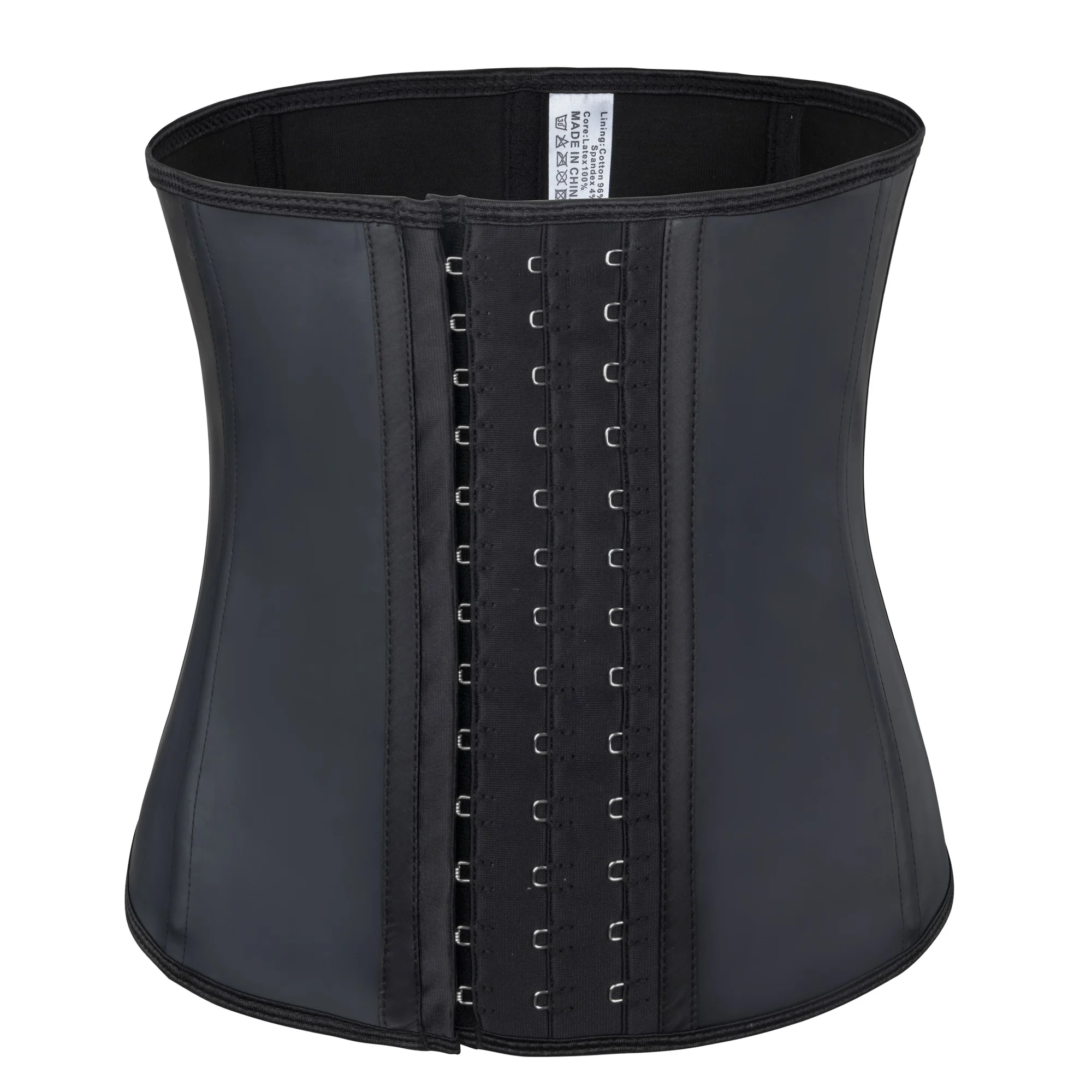 

Waist Trainer Free Sample Wholesale Latex Rubber Shaper Corset, Black, skin