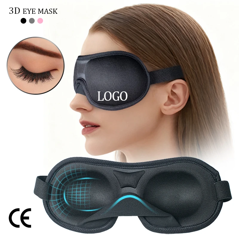 Lightweight Comfort 3cm Depth Eyelash Extension Sleep Mask Blindfold Mask Eye Patch Mask With Nose Flap