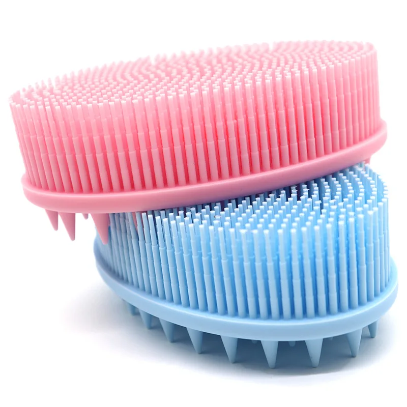 

BEAUFLY Ultra soft silicone anti-bacterial body cleaning massager baby shower soft brush for body and head, Customized color