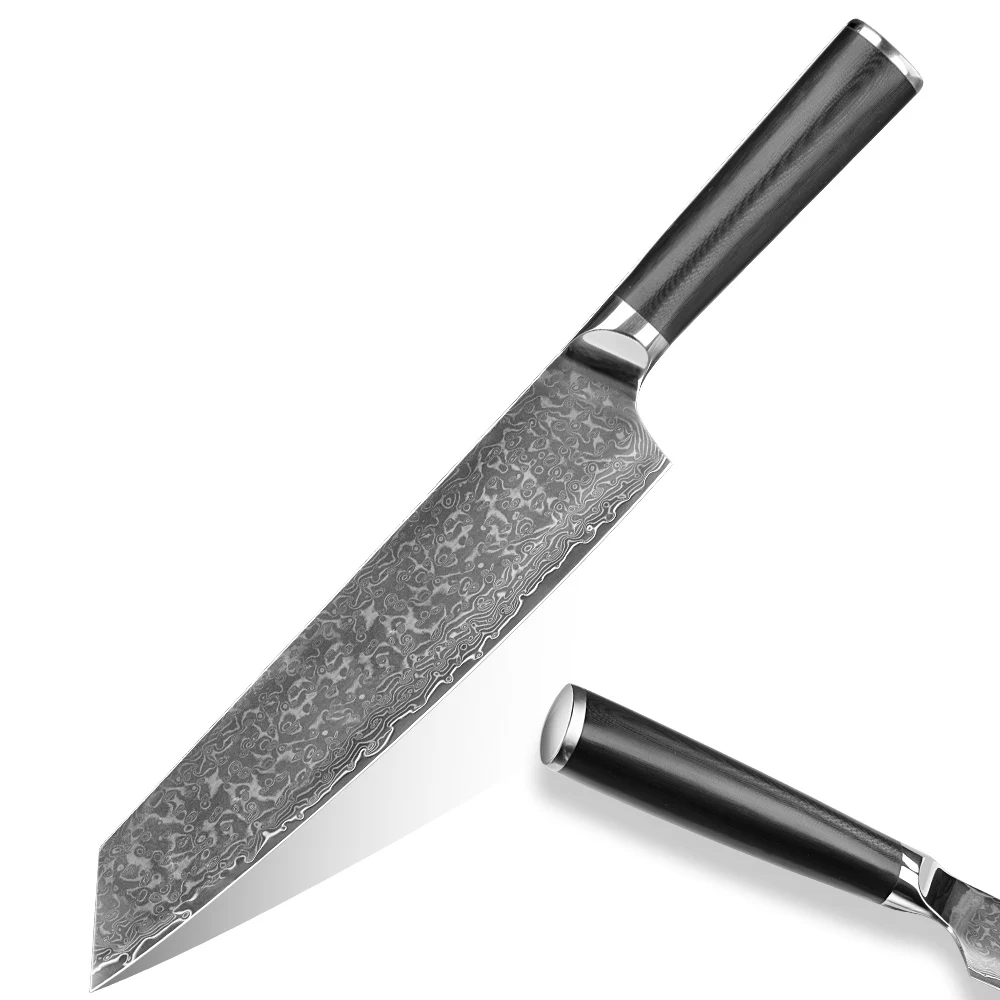 

Damascus 9" Carbon Steel Nakiri Chef's Knife