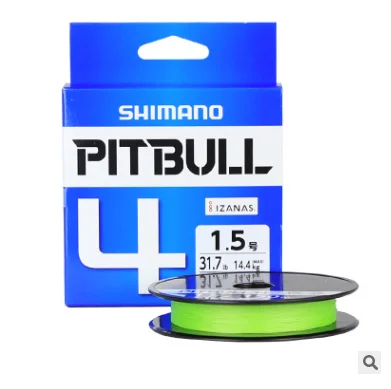 

SHIMANO PITBULL 4 Strands Fishing line 150M Japanmade PE line, Green/blue