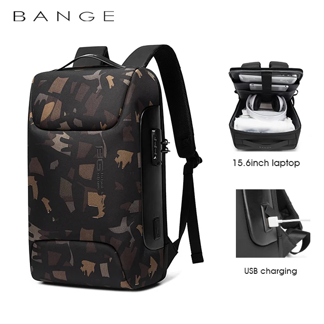 

BANGE custom design bag fashion men college school notebook backpacks wholesale backpack men travel laptop backpacks