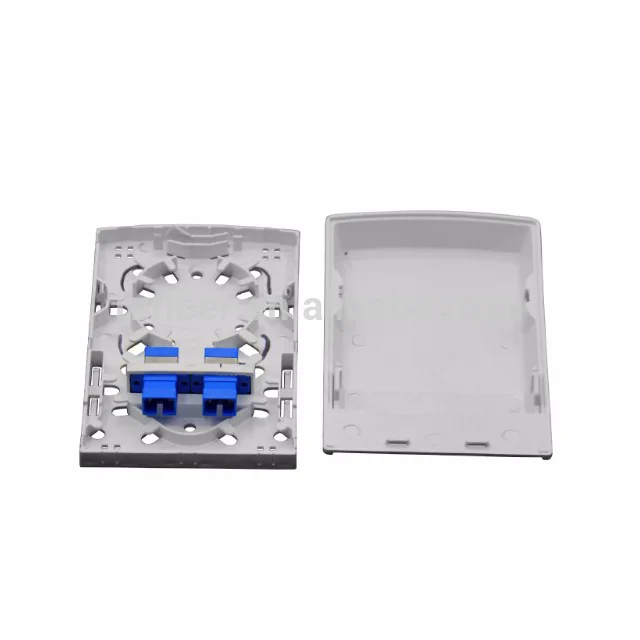 Indoor FTTH Fiber Optic Drop Cable Mini Terminal Box Rosettes Face Plate Box 2 Core - ANKUX.COM