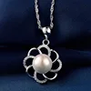 Mengmingna hollow flower
shape silver pearl jewelry custom design pendant silver 10mm pearl setting pendant