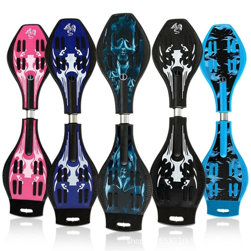 

Two-wheeled skateboard Children's adult general vitality board Serpentine dragon scooter Snake Skateboard