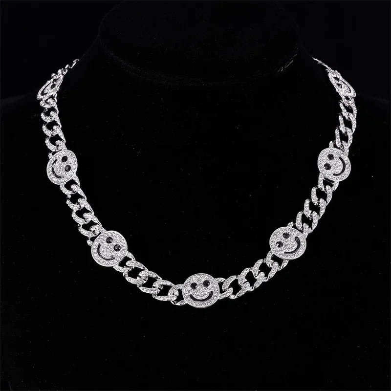 

Variety Hip Hop Cuban Necklace Full Diamond Butterfly Flower Pendant Chain Ice Out Necklace