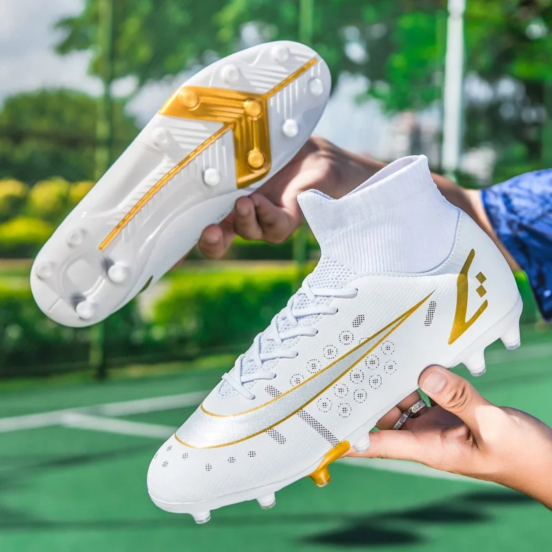 

Dropshipping White Soccer Shoes Tacos De Futbol Short Spike Soccer Shoes Zapatos De Futbol Football Boots For Men