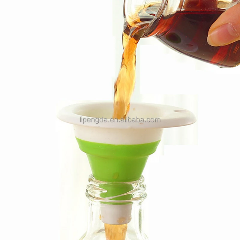

Amazonhot Sale Collapsible Funnel Silicone Funnel Folding Funnel For Kitchen, Pantone color