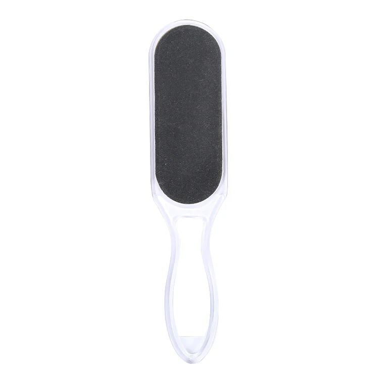 

Professional Pedicure Handle Double-sided Foot File Plastic Foot Care Tools Mini Foot Grinding Brush, Clear