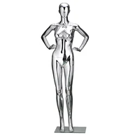 

dummy window display hot sale fashion Silver electroplate full body female mannequin