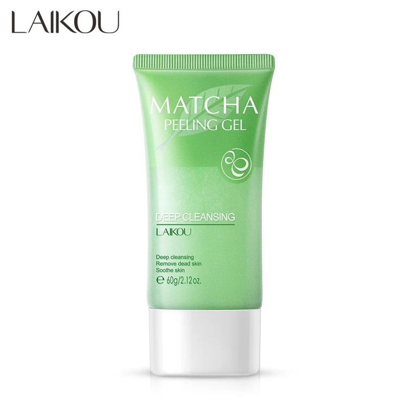 

OEM/ODM LAIKOU 60g MATCHA deep cleaning face skin peeling exfoliator gel