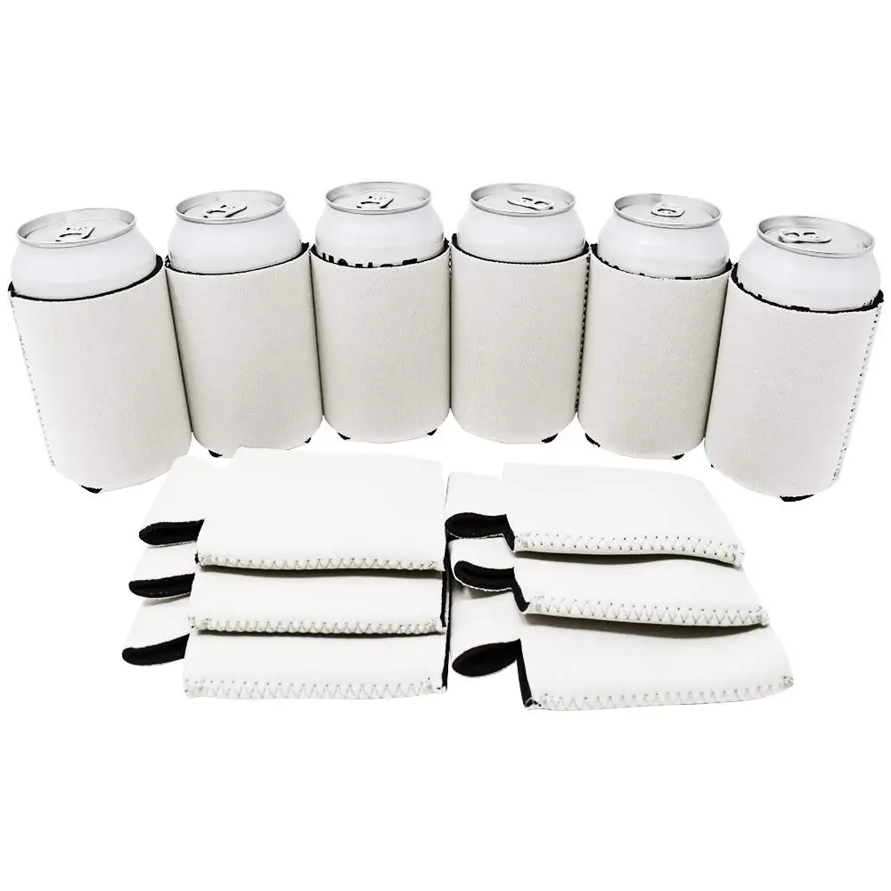 Beer can cooler with detailed bottom design showing waterproof construction