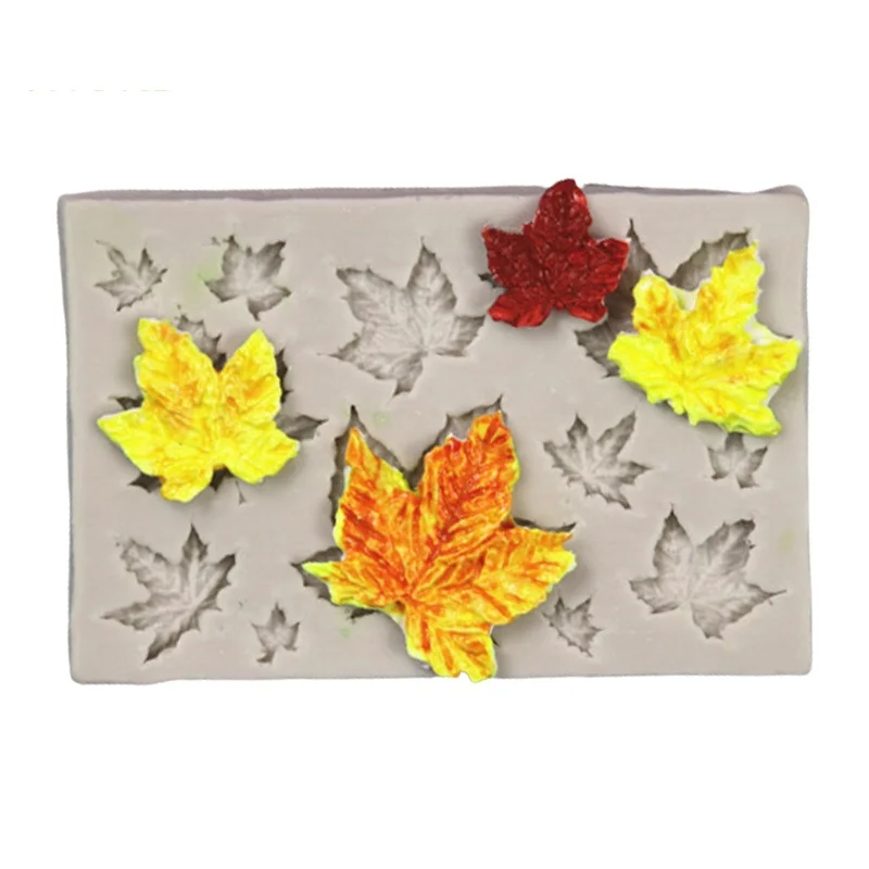 

Maple Leaves Silicone Mold Chocolate Molds Crafts Fondant Moulds For Cupcake Decorating Cake Decoration Accessories, As picture