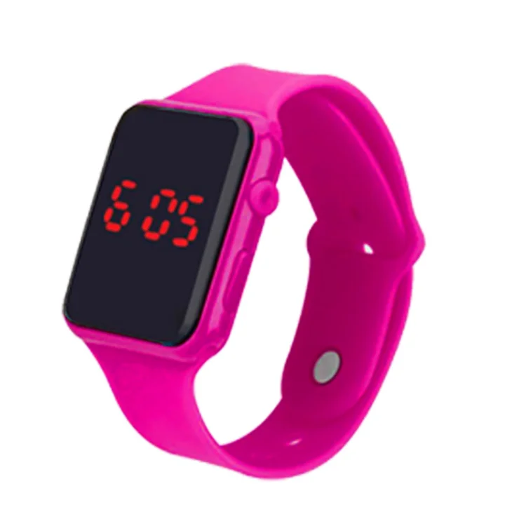 

High quality LED Large display watch colorful Silica gel strap sports watches