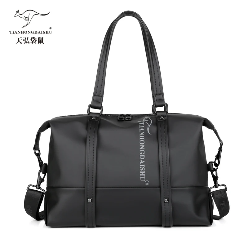 

Men's fashion leisure travel bag large capacity trend joker sport inclined cross handbag multi-purpose young choice, Black