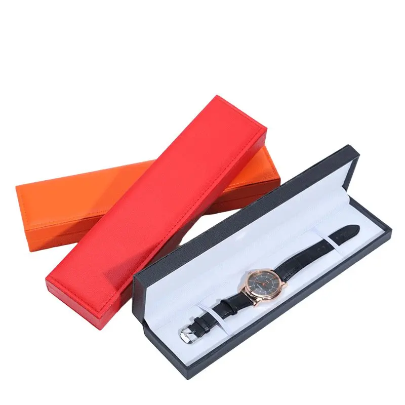 

New Simple Classic Style Single Piece Eco-friendly PU Leather Watch Display Holder Man and Woman Watch Box