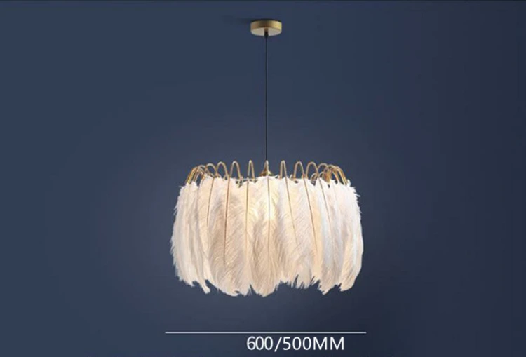 White feather pendant lighting kitchen lighting pendant hanging chandelier modern lamp led pendant lights