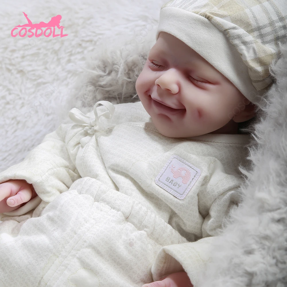 

Overseas warehouse 18.5 Inch Full Body Silicone American Realistic Reborn Baby Doll silicone Children Lovely Toys