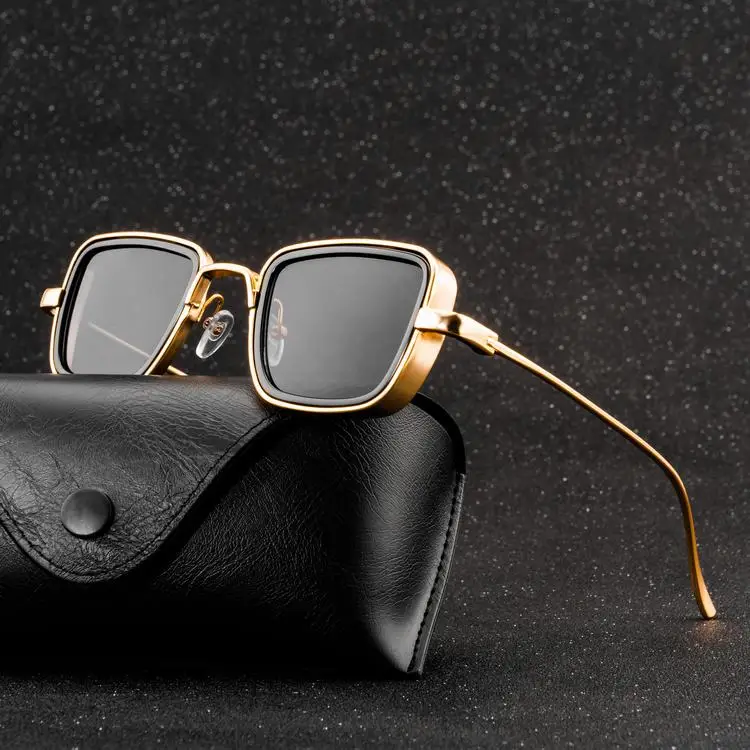 ZHIHENG  new arrival fashion style retro vintage man Steam punk Square zinc alloy frame Men's Sunglasses 2021