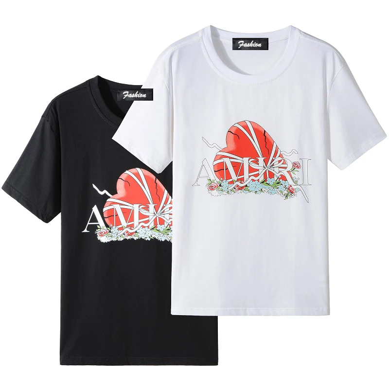 

Oem customized round neck t-shirt high-quality CottonPrinting Amiry men's t shirt plus size t-shirts