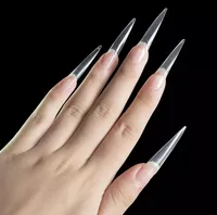 

Hot Sale Good quality extra long clear nail tips 500 pcs
