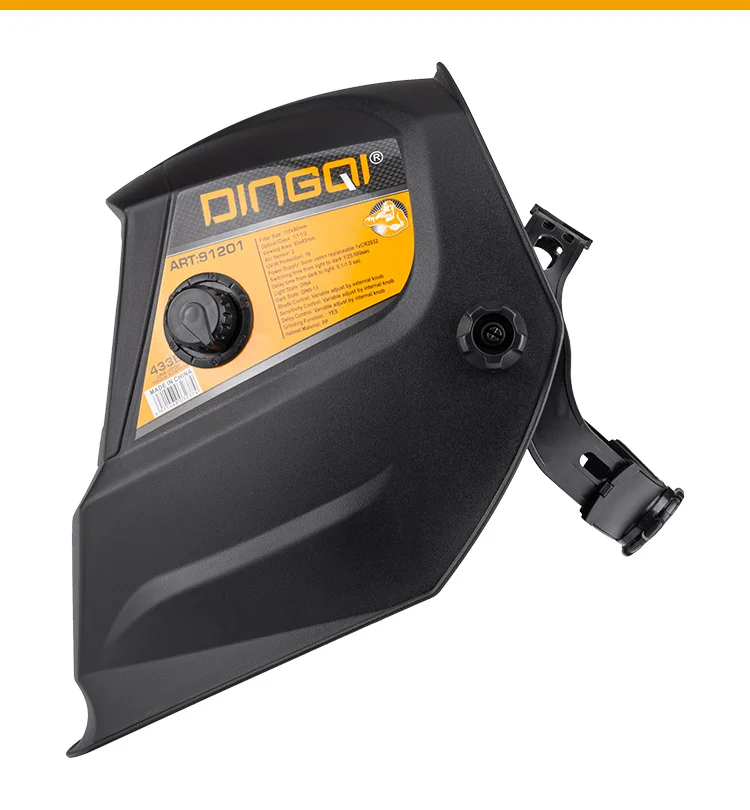 DINGQI goo price large visible screen ABS material auto darkening welding helmet