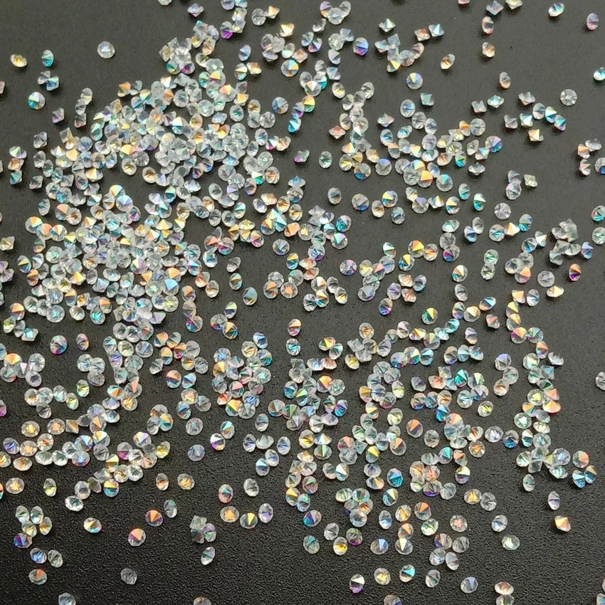 

1.2 mm Hot Sale Nail Art Diamonds Popular Bling Shinny Crystals Sharp Bottom Diamond Fine Rhinestones of Small Pixies Nail Stone, Colorful