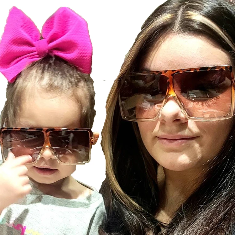 

Luxury Mom And Baby Square Oversized Glasses Shades Sunglasses Set