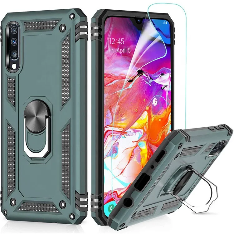 

LeYi aesthetic phone cases For Samsung Galaxy A50/A50s/A30s Case with HD Screen Protector, Black, blue,red ,mint