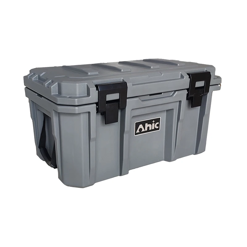 

2021 trending 50L 90L 260 rotomolded tool cargo storage box plastic camp box, White/blue/grey or customized