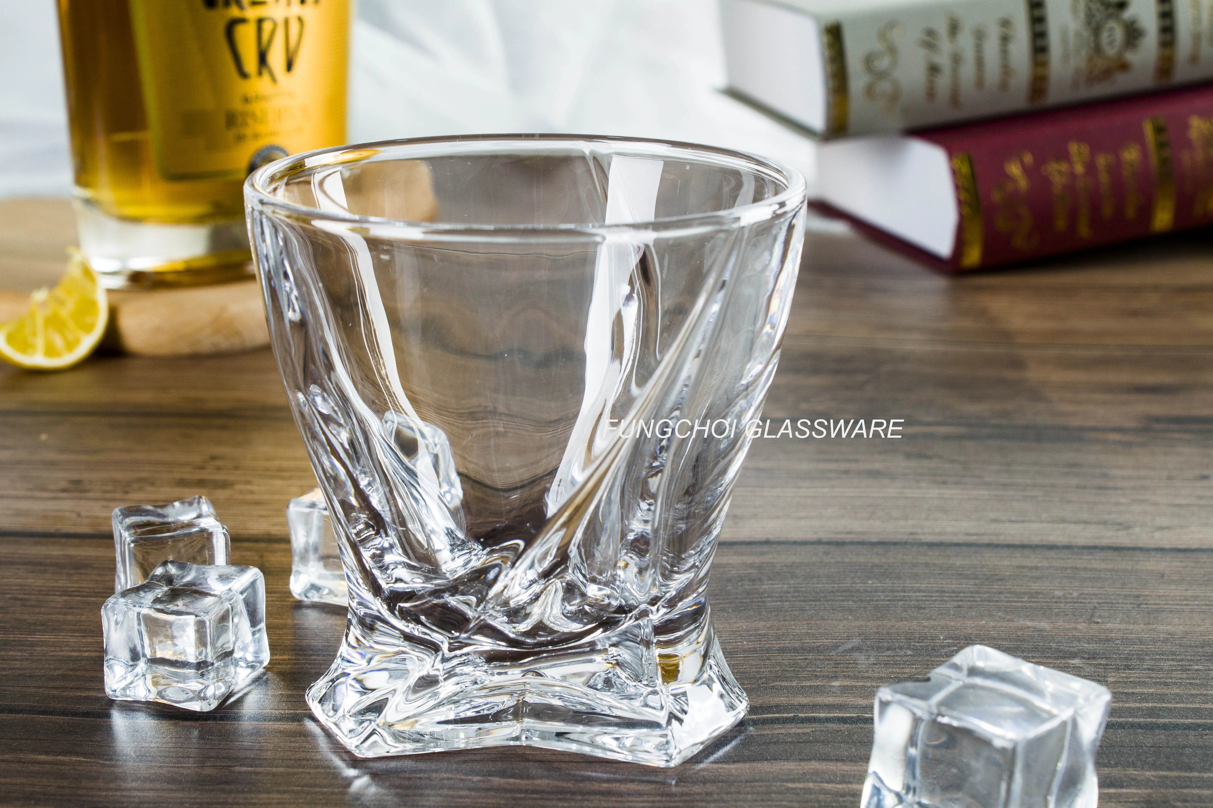 Wholesale Lead Free Clear Crystal Whiskey Glass Tumble Whisky Glass