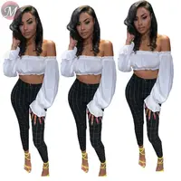 

9082213 newest hot fashion mid waist plaid print women casual skinny pencil pants trousers