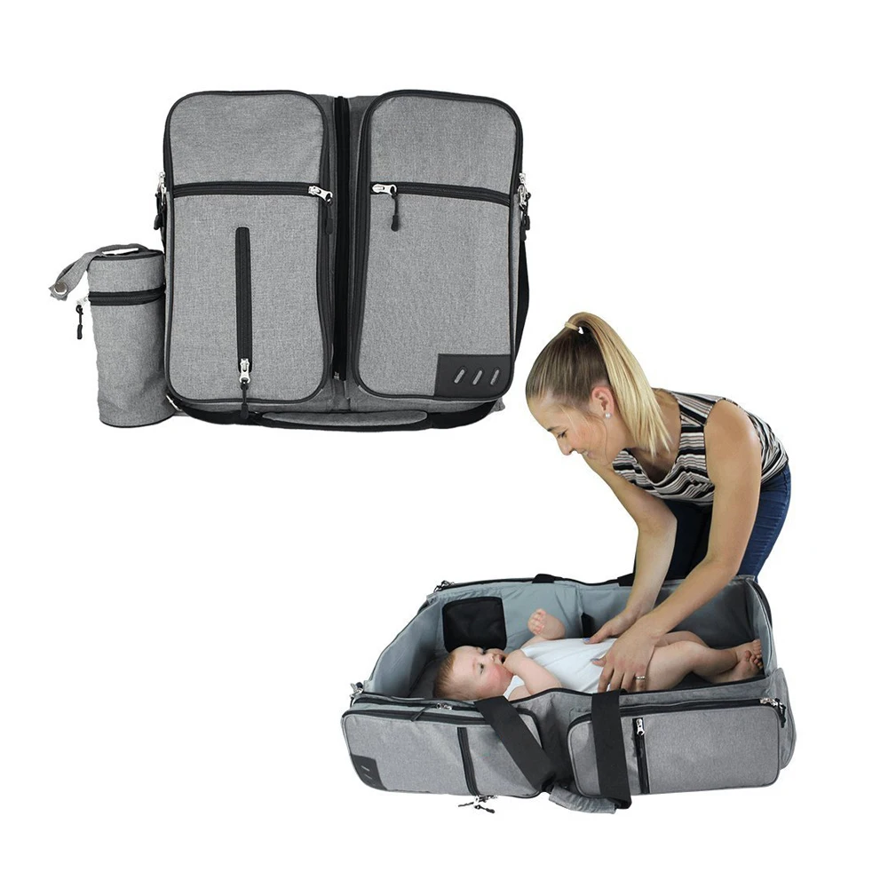 Osgoodway Custom Logo Baby Changing Bag Multifunction Foldable Baby Travel Bed Bag