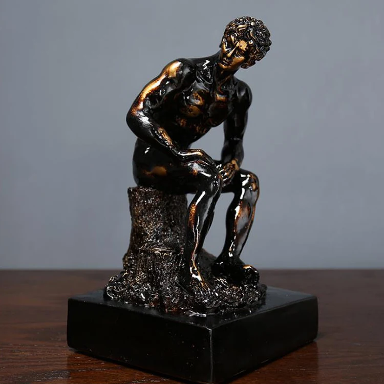 

the thinker statue, Black