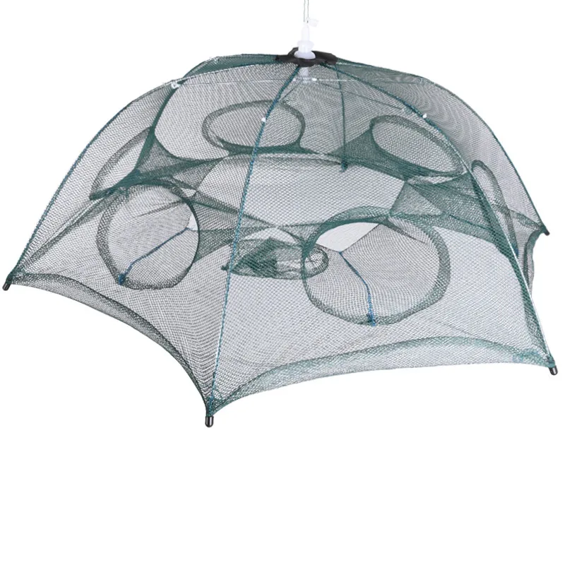 

So-Easy Fishing Nets Nylon Folded Automatic Portable Shrimp Trap Wobbler Cast Mesh Trap Casting Network Multilateral Holes