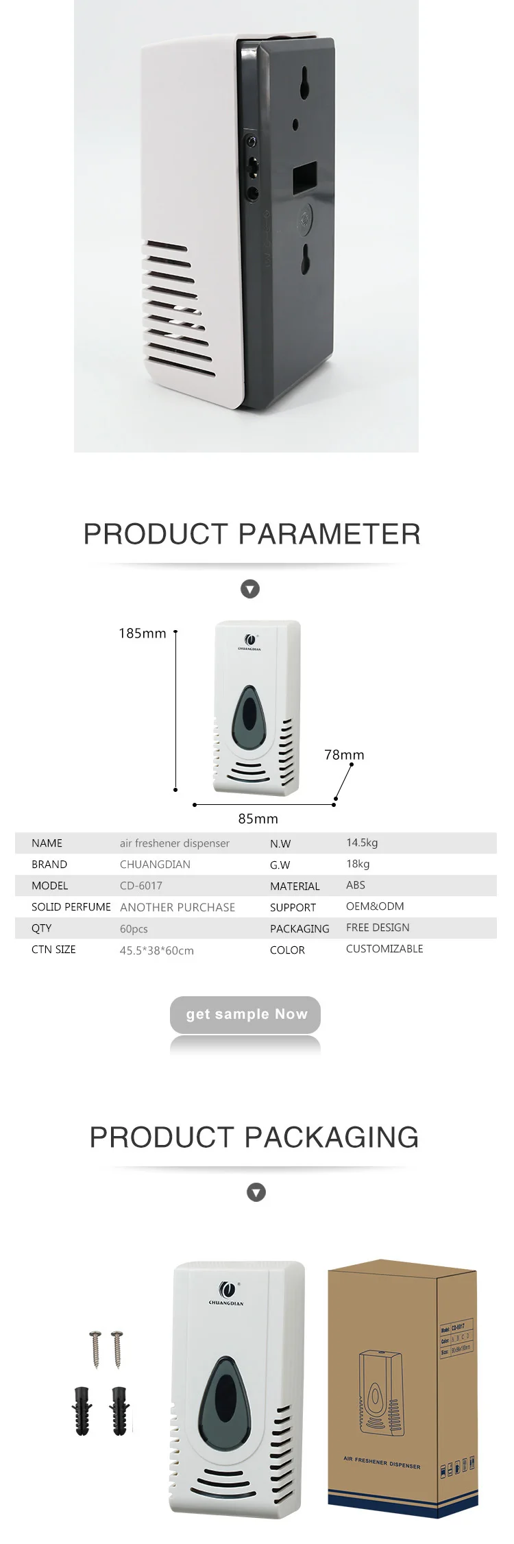 Chuangdian Bathroom Fragrance Dispenser Cd6017a Buy Fan Perfume