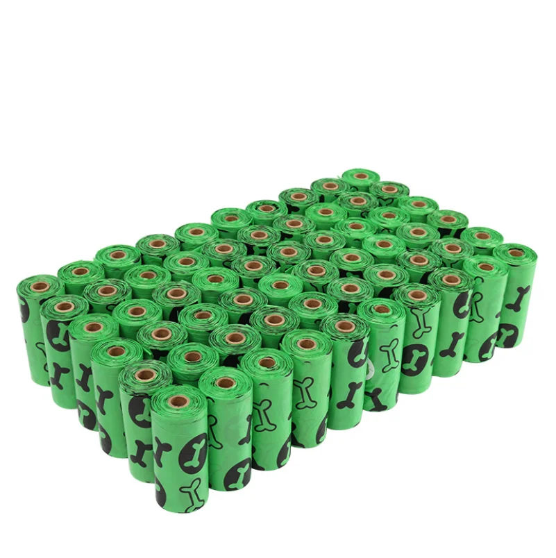 

Wholesale PE biodegradable custom logo printed dog poop bag pet waste bags, Orange,green