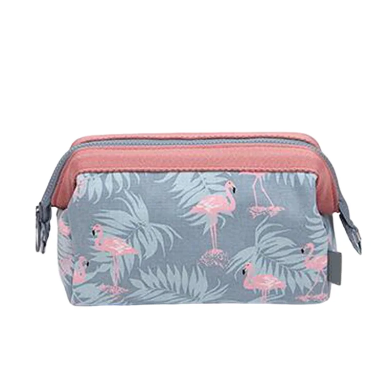 

Cartoon Flamingo Cosmetic Bag Women Travel Makeup Bag Storage Organizer Pouch Toiletry Kit Box, Transparent