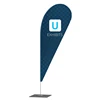 Hot sell double sides printed outdoor knife and P shape beach feather flag