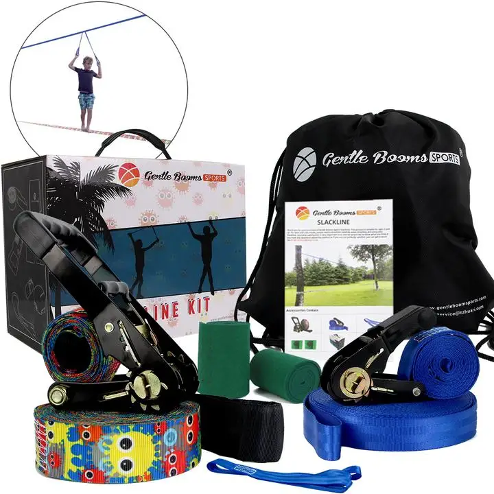 

Slackline Kit, Black,purple,blue or customized