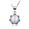 Manufacturers wholesale 925 sterling silver items fall fresh water leaves support pearl pendant