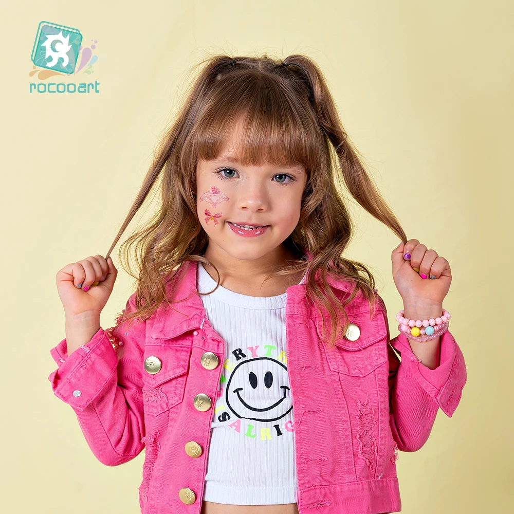Birthday Party Decoration Gifts Glitter Tattoos for Girls Fake Kids Tattoos for Girls Princess Temporary Tattoos Stickers
