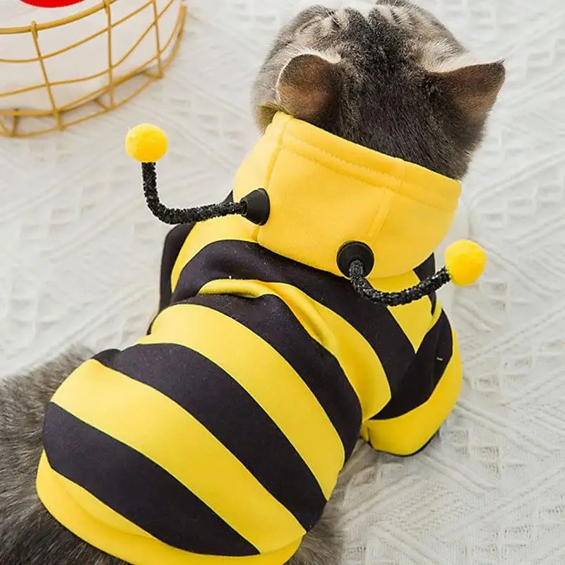 

RTS Hot Sale Leisure Festival Pet Cat Dog Hoodies Puppy Clothes Pet Cat Dog Costume, Yellow