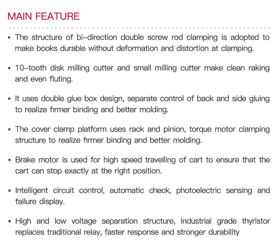 55HC A4 Automatic Perfect Note Book Binding Machine with Side Glue