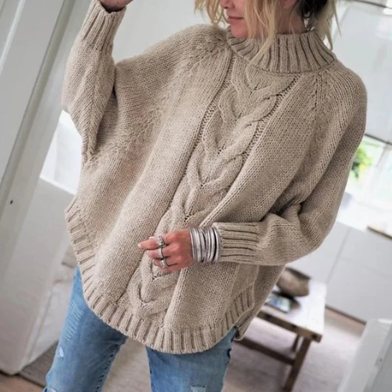 

2020 New Arrivals Hot selling women Long Sleeve o neck Loose fashion casual knit womens sweaters