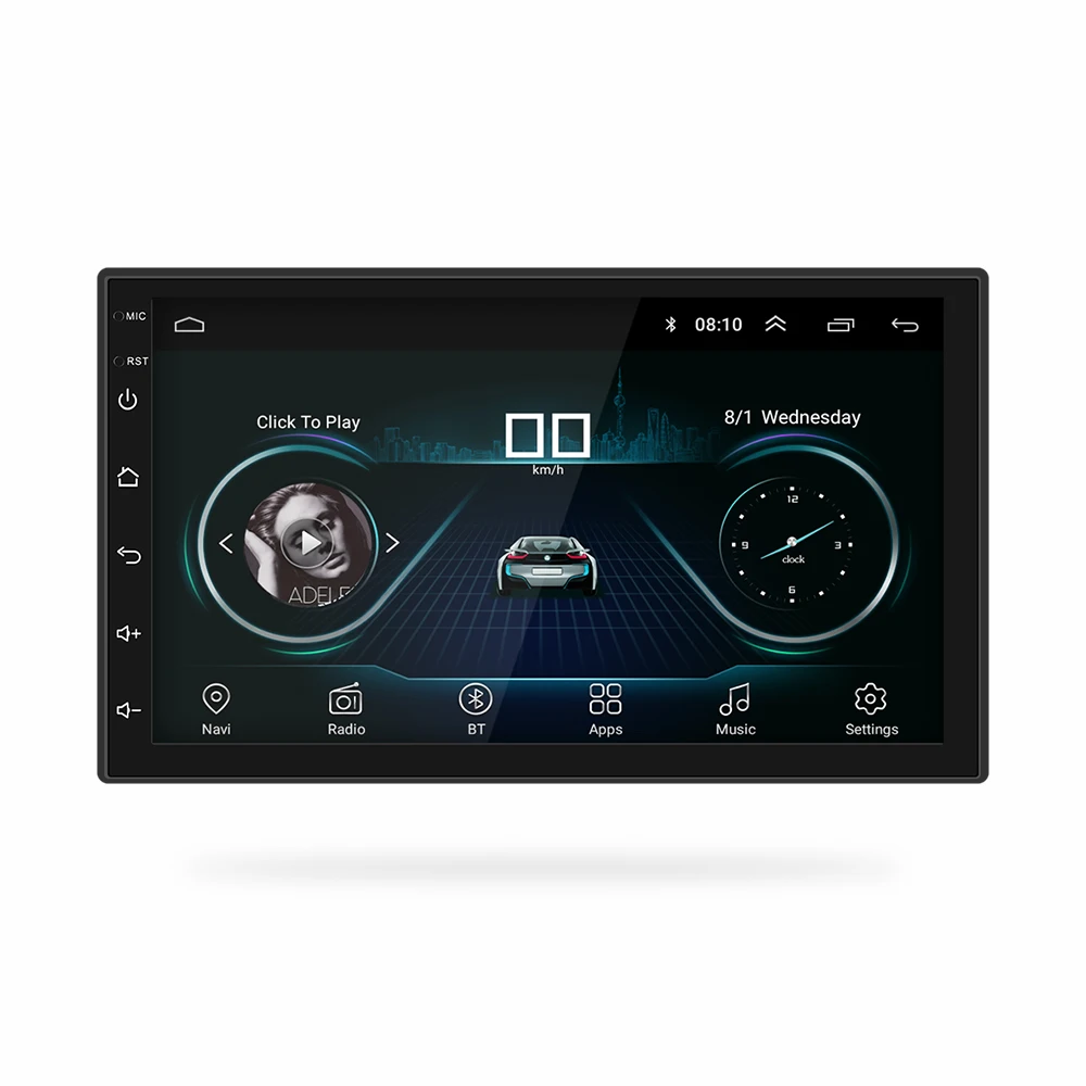 New Black 2din Android Car Multimedia Mp5player Radio Gps Navi Wifi