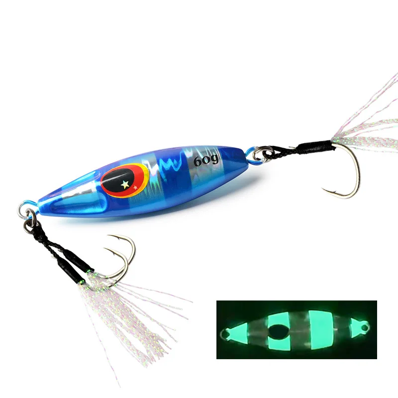 

Isca Artificial Fishing Lure Metal Casting Bait 30g 40g 60g 80g Slow Pitch Jigs Lure Sahte Yem Spinnerbait Vertical Jigging Lure, 5 colors