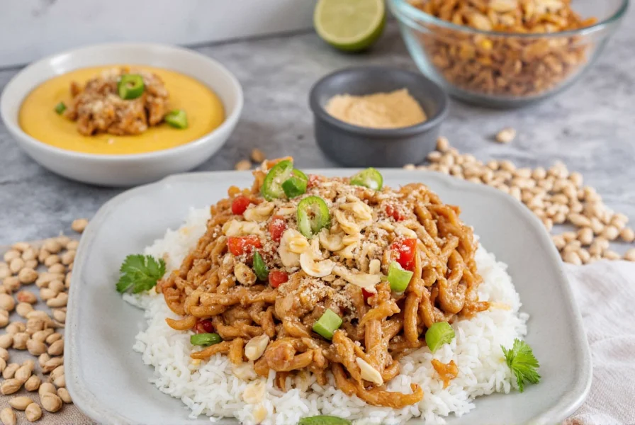 Different styles of satay sauce in small bowls
