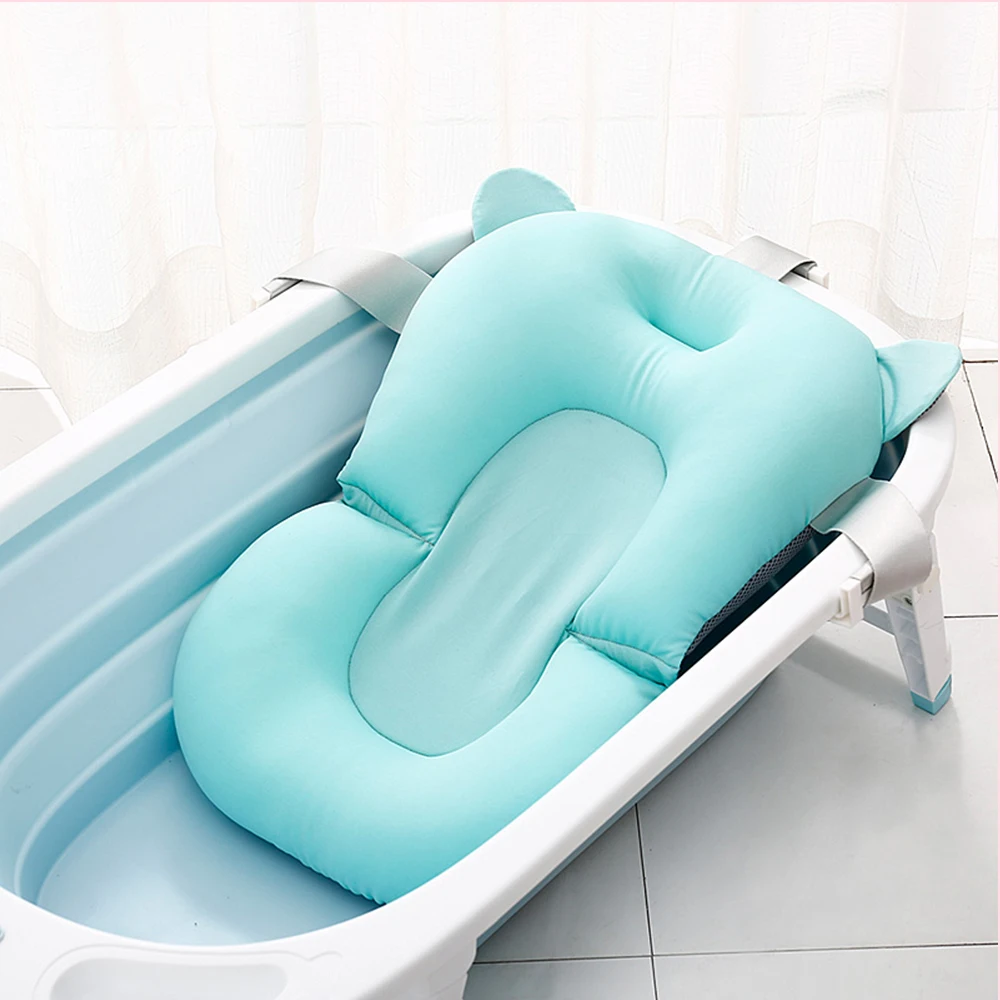 

High quality cute new born comfortable baby bath support for baby, Blue/pink