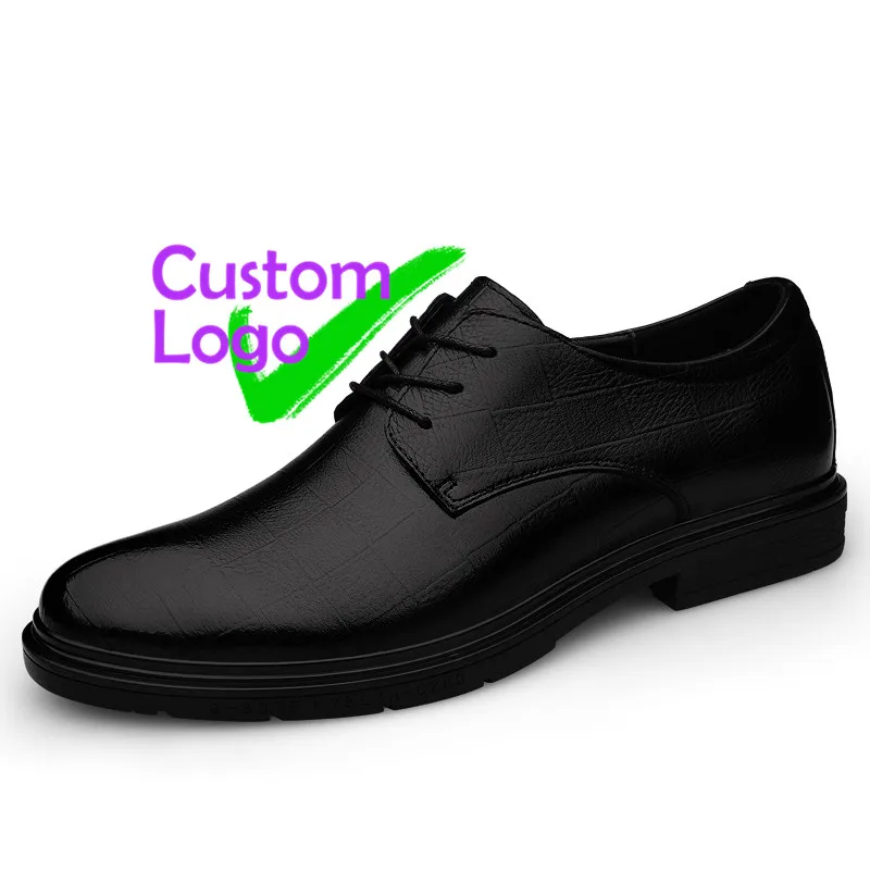 

Low cut lace Leather Shoes Man Disign Men Leather Shoes Wild Noire Genuine Leather Shoes Men Height Increasing Lavoro new